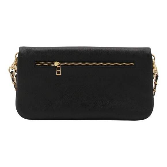 Zadig & Voltaire Textured Black Handbag With Gold Wing Emblem - NWT